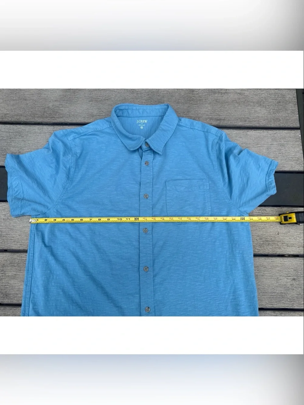 J. Crew Men's Cotton Short-Sleeve Button Up Shirt  Size XXL